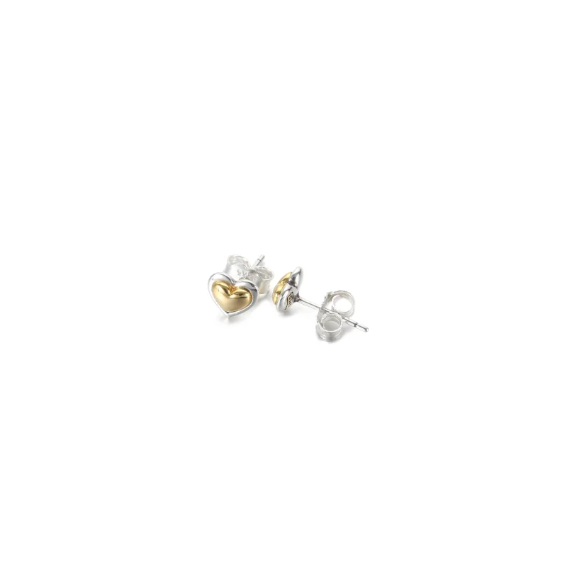 (Bild für) PANDORA gewölbte goldene Herz-Ohrstecker - 299389C00 - Ansicht 5
