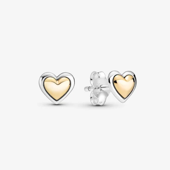 (Bild für) PANDORA gewölbte goldene Herz-Ohrstecker - 299389C00
