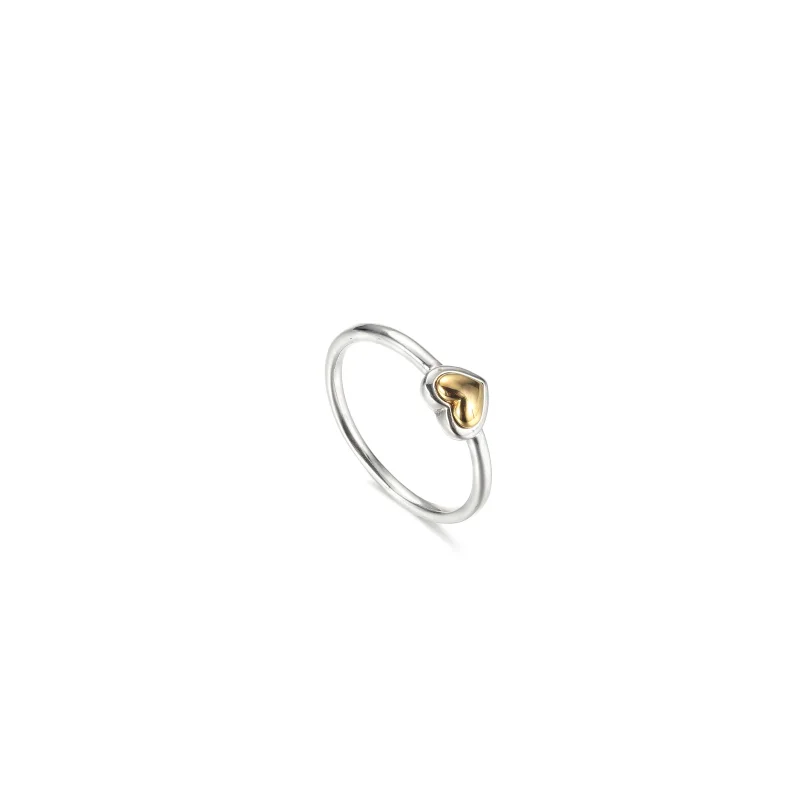 (Bild für) PANDORA gewölbter goldener Herzring - 199396C00 - Ansicht 2