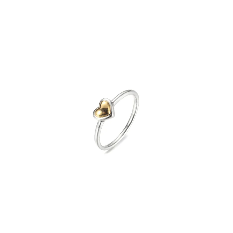 (Bild für) PANDORA gewölbter goldener Herzring - 199396C00 - Ansicht 3