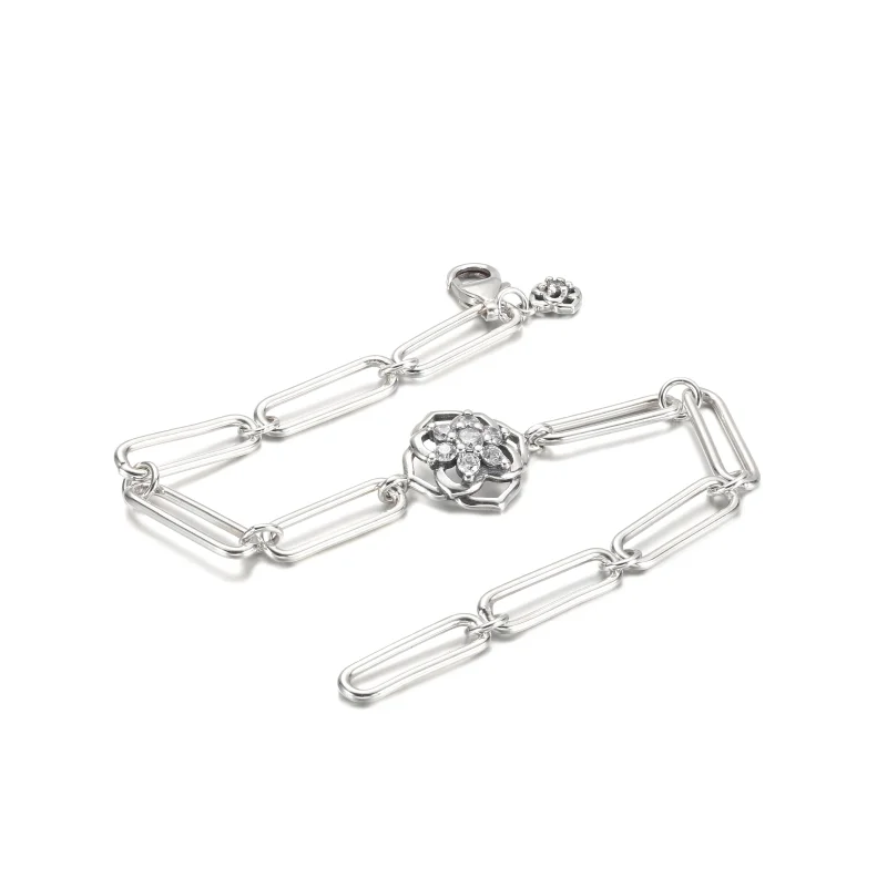 (Bild für) PANDORA-Gliederarmband mit Rosenblättern - 599409C01 - Ansicht 6