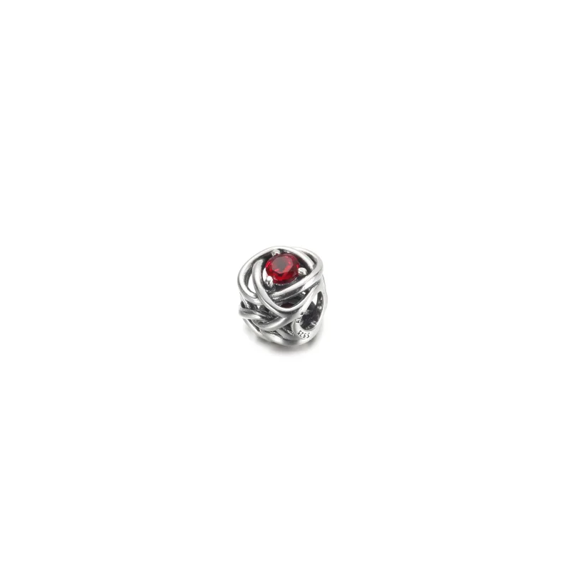 (Bild für) PANDORA Januar Red Eternity Circle Charm - 790065C06 - Ansicht 2