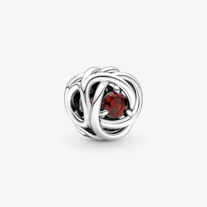 (Bild für) PANDORA Januar Red Eternity Circle Charm - 790065C06