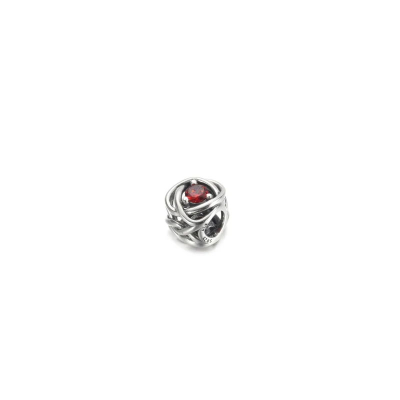 (Bild für) PANDORA July True Red Eternity Circle Charm - 790065C01 - Ansicht 2