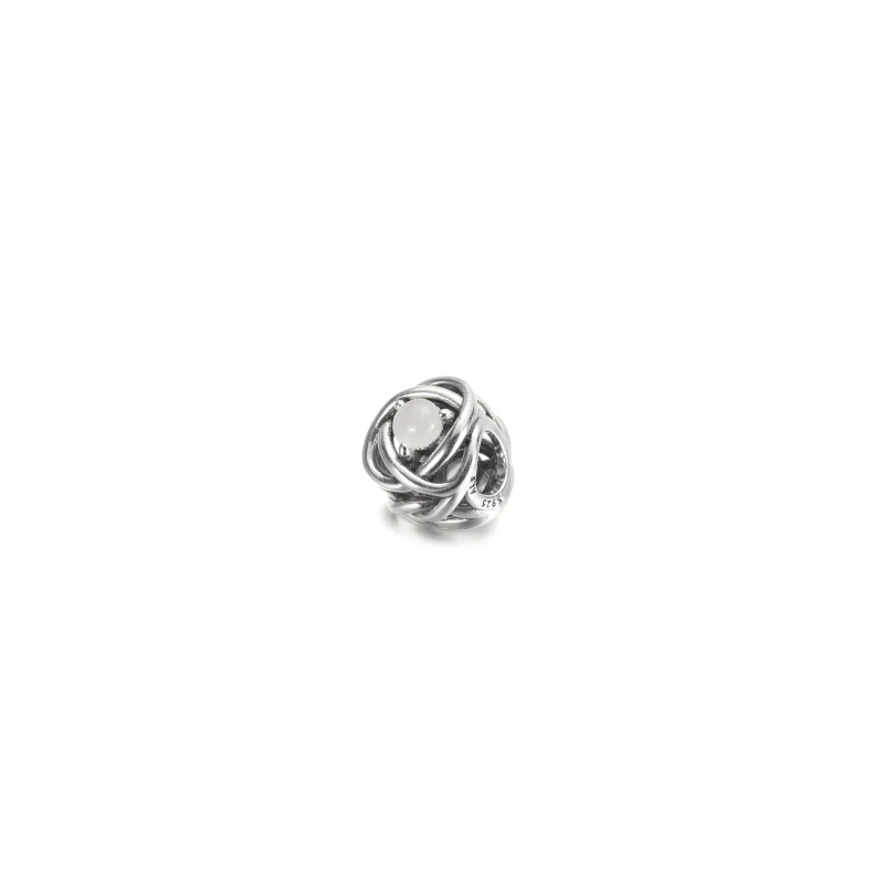 (Bild für) PANDORA Juni-Charm mit weißem Perlmutt-Eternity-Kreis - 790064C03 - Ansicht 2