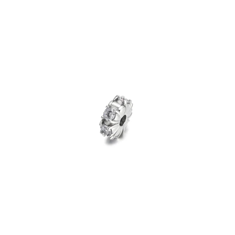 (Bild für) PANDORA langer glitzernder Clip-Charm mit Zinken - 790046C01 - Ansicht 2