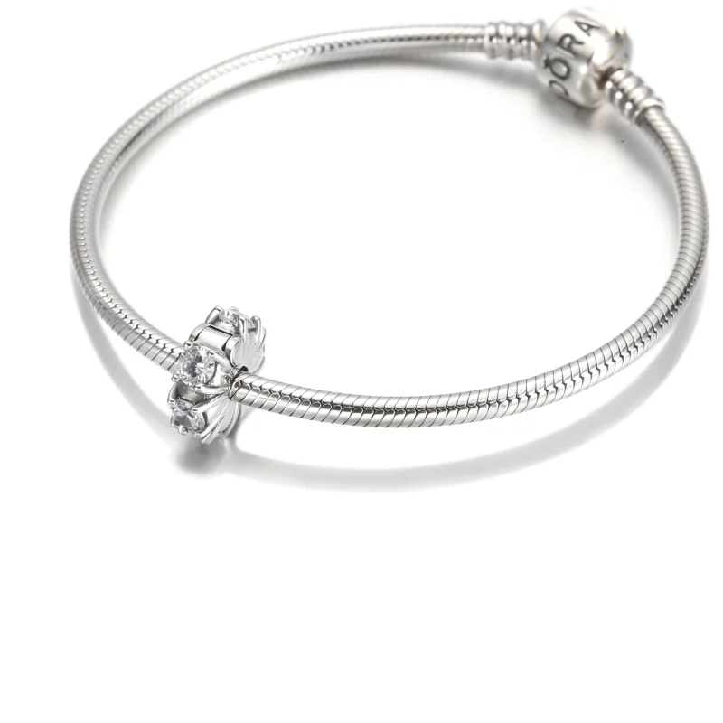 (Bild für) PANDORA langer glitzernder Clip-Charm mit Zinken - 790046C01 - Ansicht 5