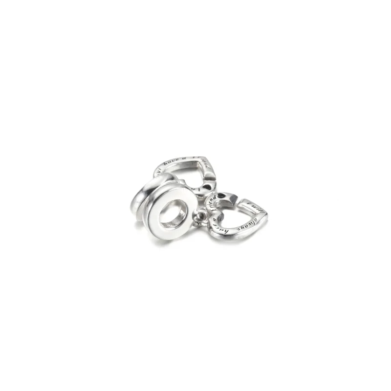 (Bild für) PANDORA Linked Sister Hearts Split Dangle Charm - 799538C01 - Ansicht 4