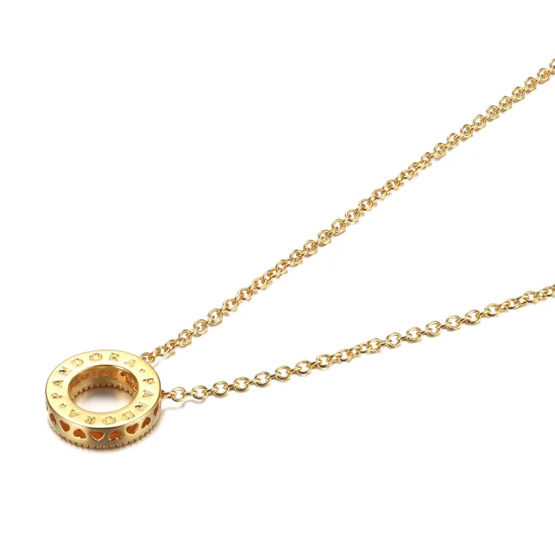 (Bild für) Pandora Logo Pavé Kreis Collier - 367436C01 - Ansicht 3
