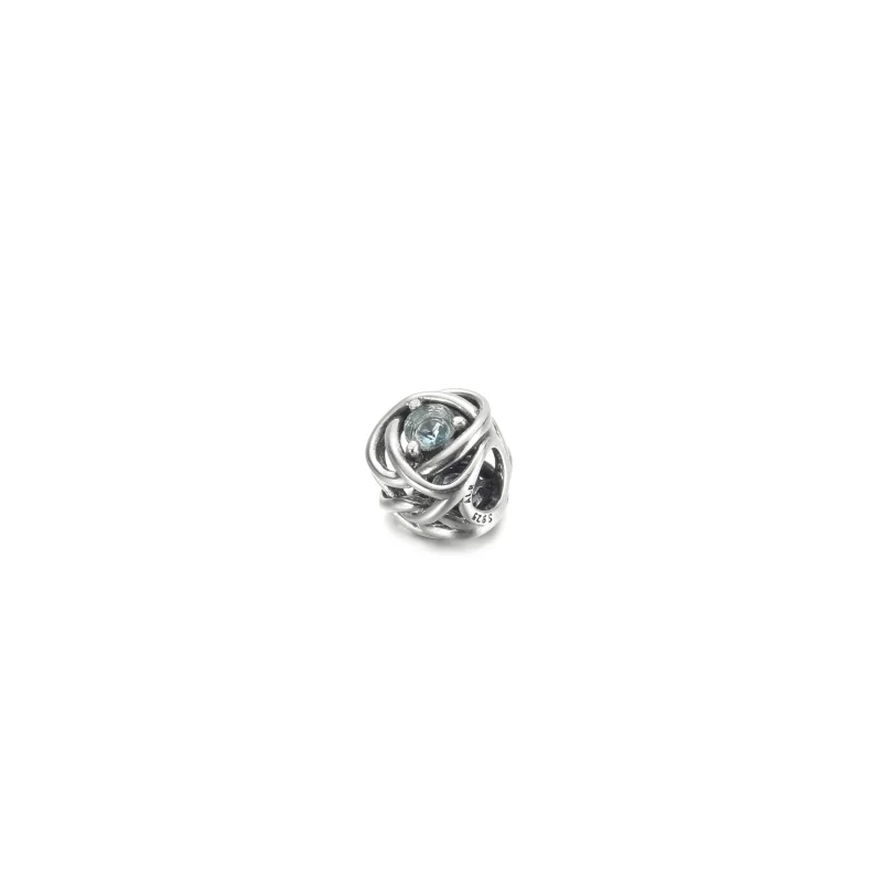 (Bild für) PANDORA March Sea Aqua Blue Eternity Circle Charm - 790065C09 - Ansicht 2