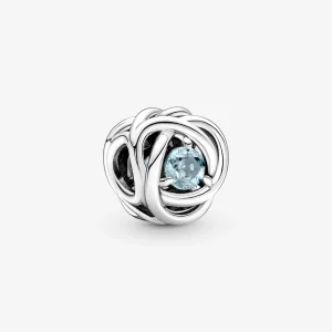 (Bild für) PANDORA March Sea Aqua Blue Eternity Circle Charm - 790065C09