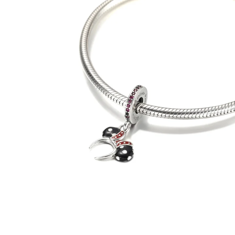 (Bild für) PANDORA Minnie Mouse Schwarz-Weiß-Ohr-Stirnband-Charm - P400942464791 - Ansicht 5