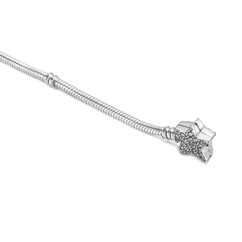 (Bild für) Pandora Moments Asymmetrisches Schlangenkettenarmband mit Sternverschluss - 5996 - Ansicht 5