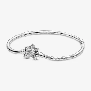 (Bild für) Pandora Moments Asymmetrisches Schlangenkettenarmband mit Sternverschluss - 599639C01