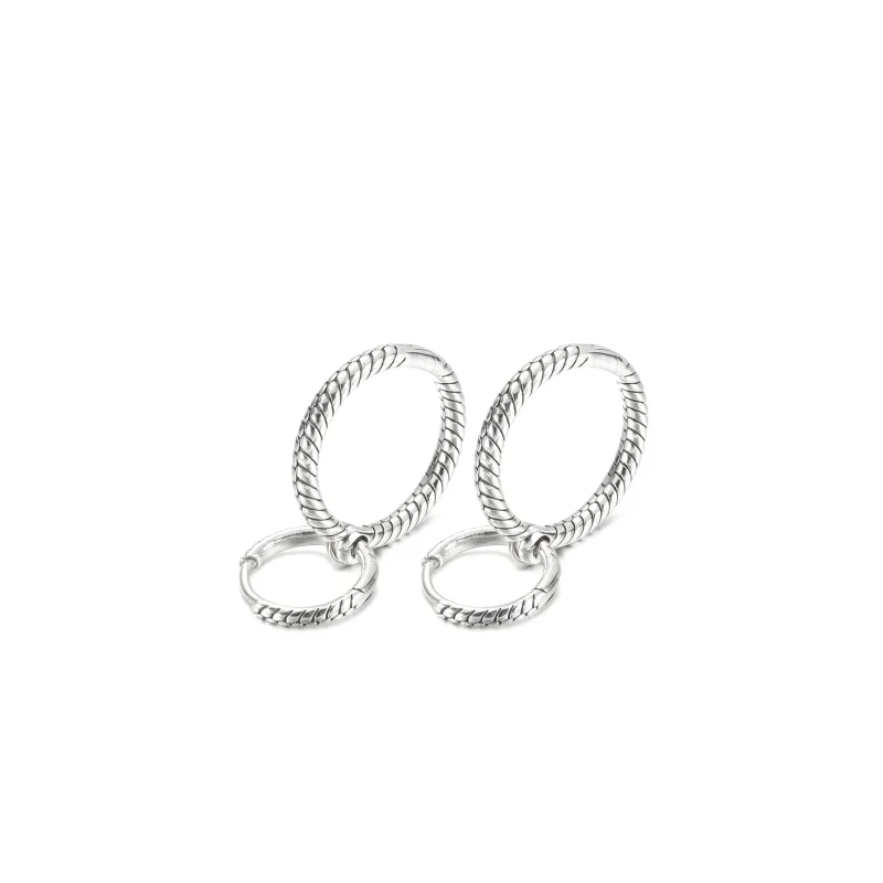 (Bild für) Pandora Moments Charm Doppel-Creolen - 299562C00 - Ansicht 5