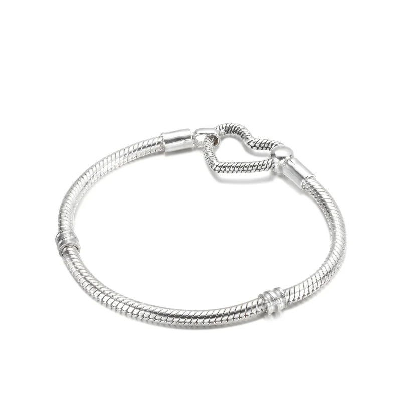 (Bild für) Pandora Moments Schlangenkettenarmband mit Herzverschluss - 599539C00 - Ansicht 2