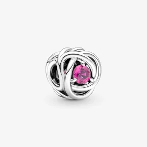 (Bild für) PANDORA Oktober Pink Eternity Circle Charm - 790065C05