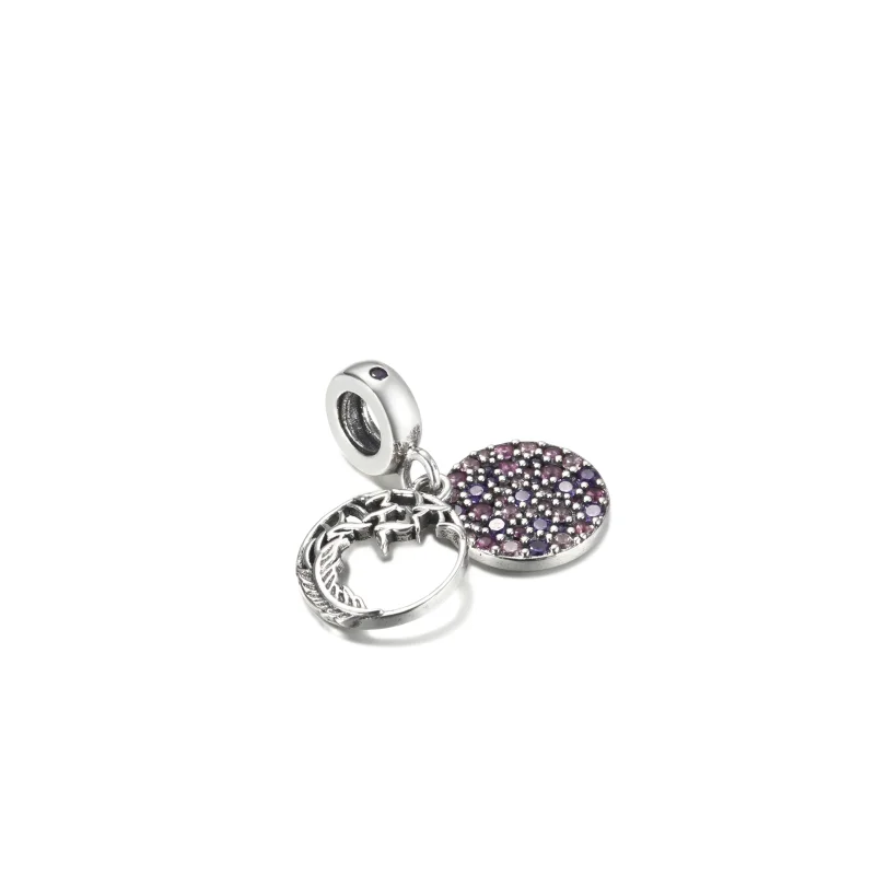 (Bild für) PANDORA Pavé-Feder-Anhänger - 799561C01 - Ansicht 2
