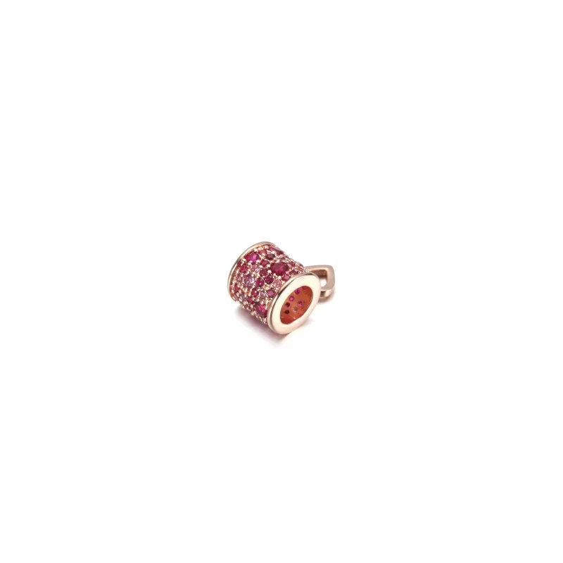 (Bild für) PANDORA Pavé Freehand Heart Barrel Charm - 789548C01 - Ansicht 3