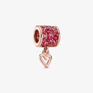 (Bild für) PANDORA Pavé Freehand Heart Barrel Charm - 789548C01