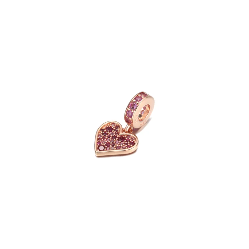(Bild für) PANDORA Pavé Freehand Herz-Anhänger-Charm - 789565C01 - Ansicht 2
