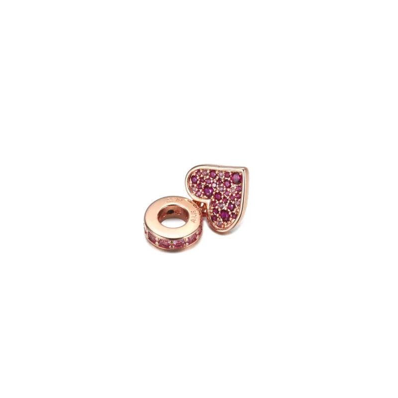 (Bild für) PANDORA Pavé Freehand Herz-Anhänger-Charm - 789565C01 - Ansicht 4