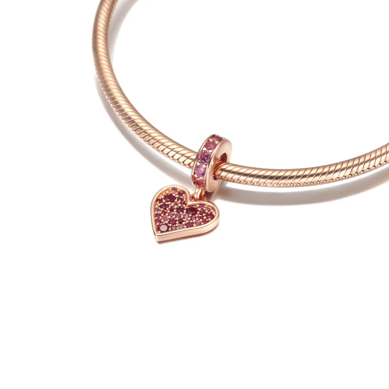 (Bild für) PANDORA Pavé Freehand Herz-Anhänger-Charm - 789565C01 - Ansicht 5