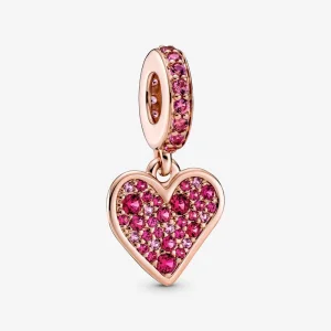 (Bild für) PANDORA Pavé Freehand Herz-Anhänger-Charm - 789565C01