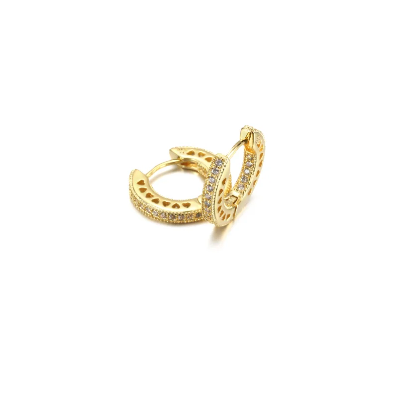 (Bild für) PANDORA Pavé-Herz-Creolen - 266317C01 - Ansicht 5