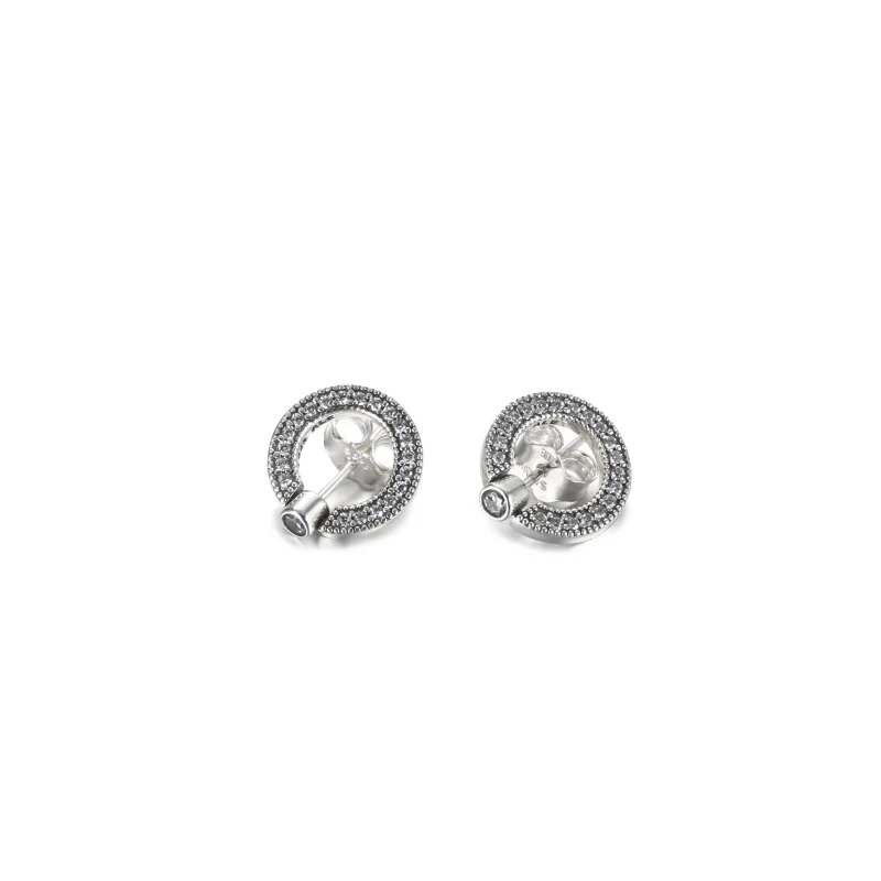 (Bild für) PANDORA Pavé & Logo Circle Wende-Ohrstecker - 299486C01 - Ansicht 3