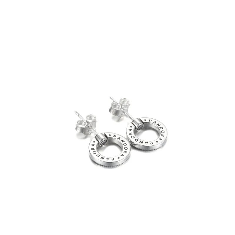 (Bild für) PANDORA Pavé & Logo Circle Wende-Ohrstecker - 299486C01 - Ansicht 4