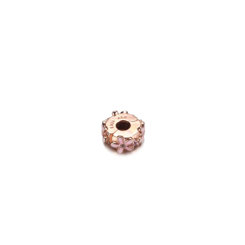 (Bild für) PANDORA Pink Daisy Spacer Clip Charm - 788809C01 - Ansicht 3