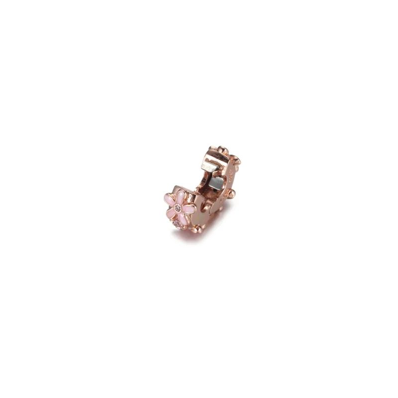 (Bild für) PANDORA Pink Daisy Spacer Clip Charm - 788809C01 - Ansicht 4