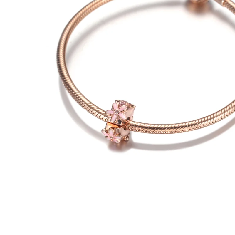 (Bild für) PANDORA Pink Daisy Spacer Clip Charm - 788809C01 - Ansicht 5