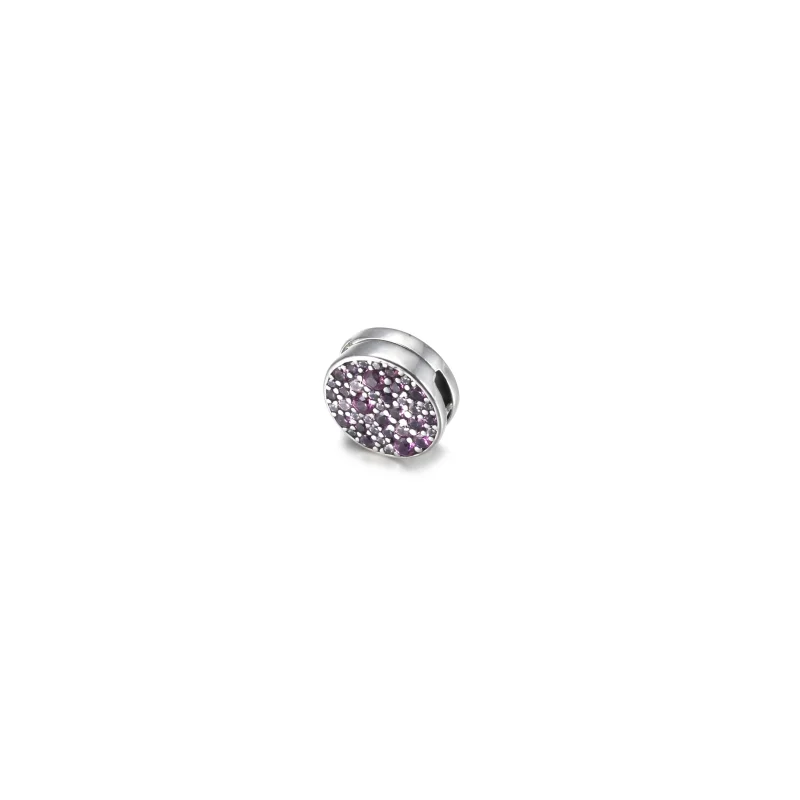 (Bild für) PANDORA Rosa Pavé-Clip-Charm - 799362C01 - Ansicht 2