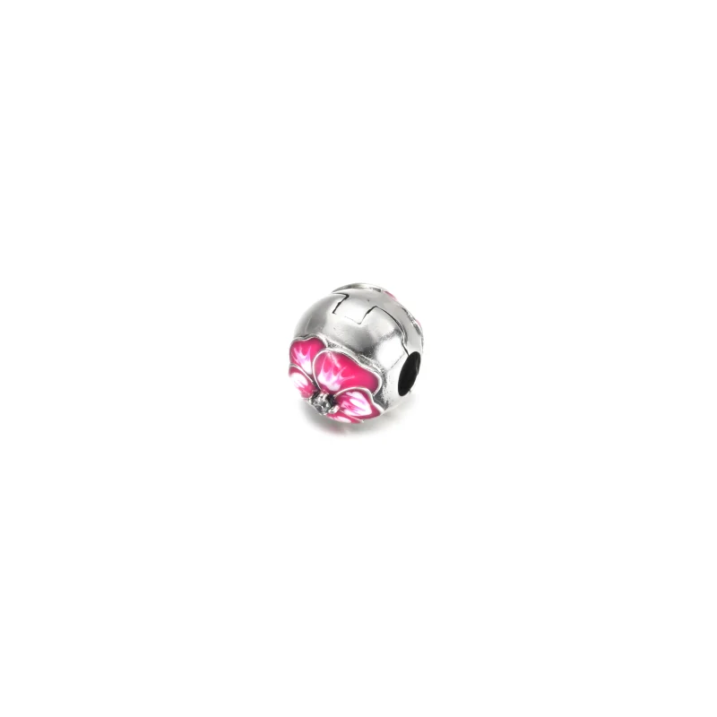 (Bild für) PANDORA Rosa Stiefmütterchen-Blumen-Clip-Charm - 790772C01 - Ansicht 2