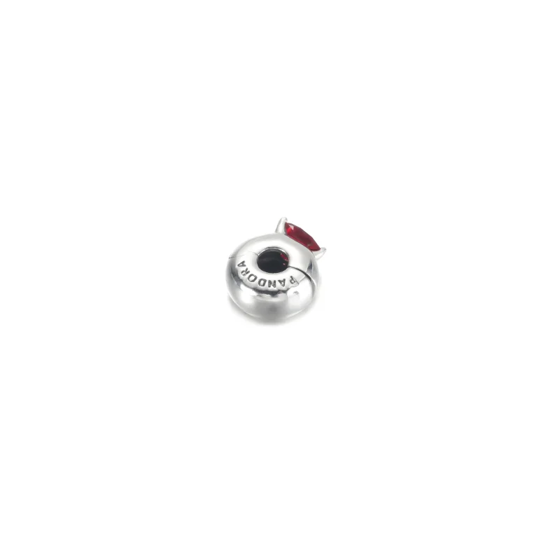 (Bild für) PANDORA Rotes Herz-Solitär-Clip-Charm - 799203C01 - Ansicht 4