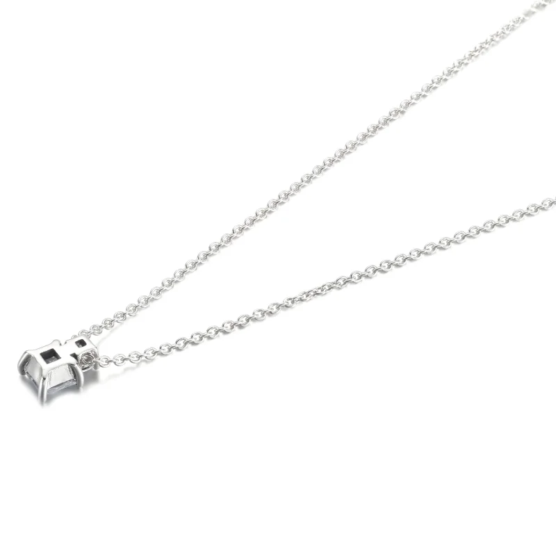 (Bild für) PANDORA Sparkling Collier Halskette mit rundem und quadratischem Anhänger - 3900 - Ansicht 3