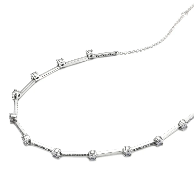 (Bild für) PANDORA Sparkling Pavé Collier Bars Halskette - 390059C01 - Ansicht 3