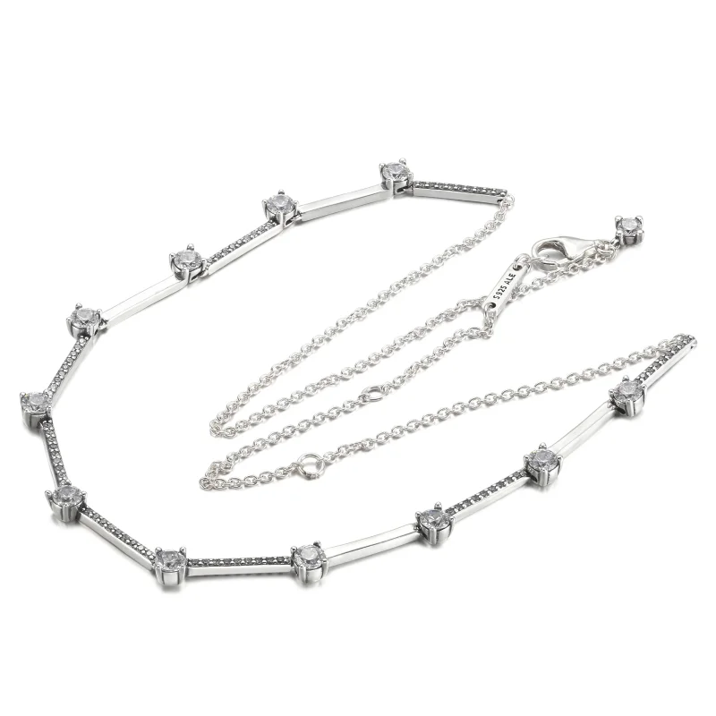 (Bild für) PANDORA Sparkling Pavé Collier Bars Halskette - 390059C01 - Ansicht 6