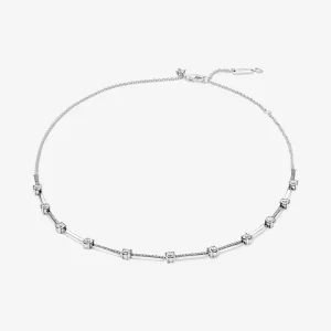 (Bild für) PANDORA Sparkling Pavé Collier Bars Halskette - 390059C01