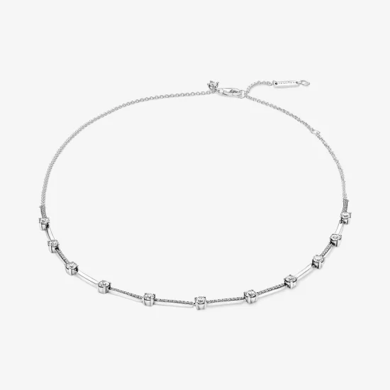 (Bild für) PANDORA Sparkling Pavé Collier Bars Halskette - 390059C01