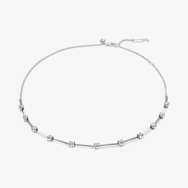 (Bild für) PANDORA Sparkling Pavé Collier Bars Halskette - 390059C01