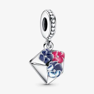 (Bild für) PANDORA Stiefmütterchen-Blume-Umschlag-Anhänger - 790787C01