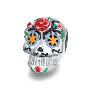 (Bild für) Pandora Style Shine Halloween-Totenkopf-Charm - BSC326