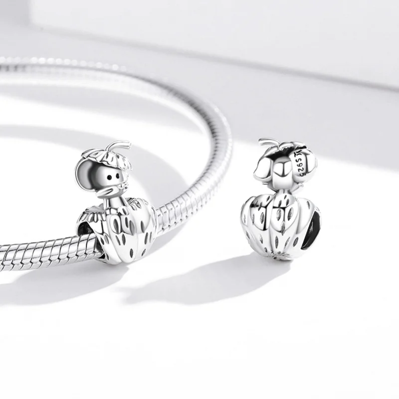 (Bild für) Pandora Style Silber „Eine Ratte, die Kürbisse stiehlt“-Charm - SCC1927 - Ansicht 4