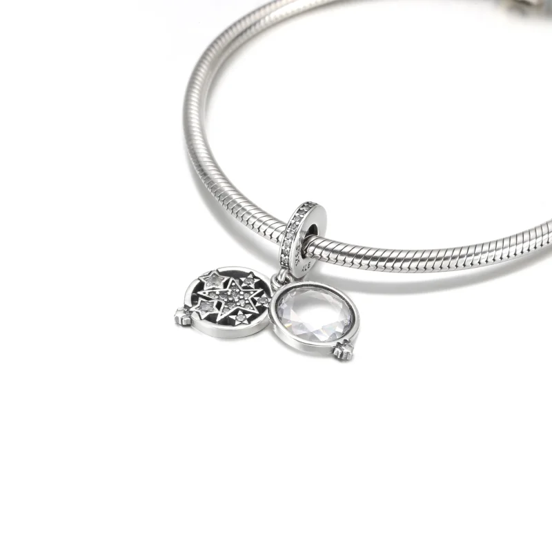 (Bild für) PANDORA Vergrößerter Stern-Doppelanhänger-Charm - 799640C01 - Ansicht 5