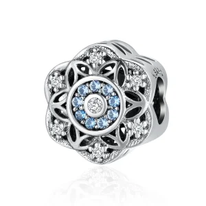 (Bild für) Romantischer Schneeflocken-Charm aus Silber im Pandora-Stil - SCC247