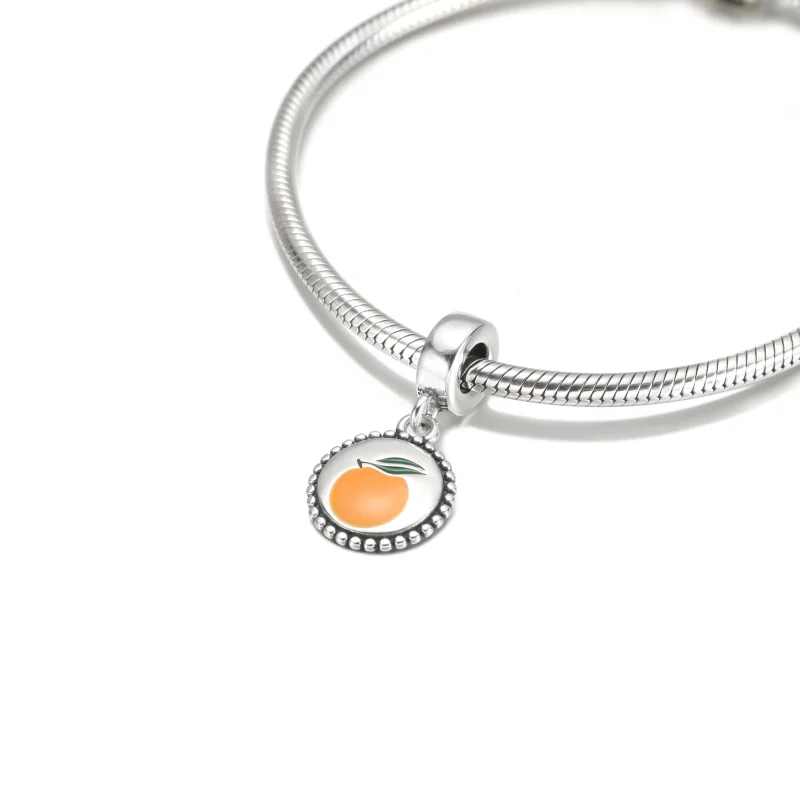 (Bild für) Runder Anhänger mit orangefarbenem Motiv von PANDORA - 791169C00_E026 - Ansicht 5