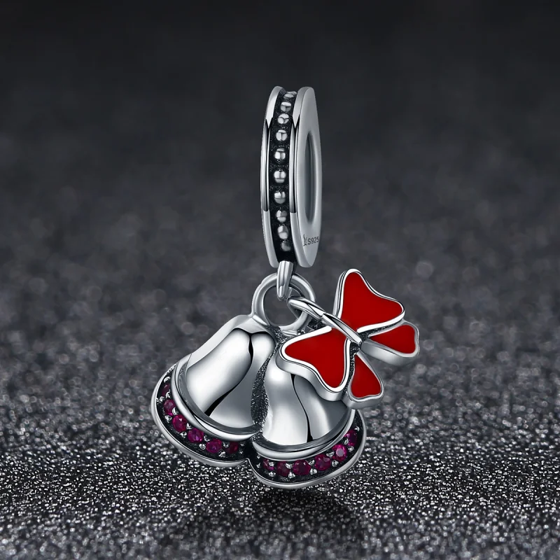 (Bild für) Schöner Glocken-Charm im Pandora-Stil aus Silber - SCC233 - Ansicht 2